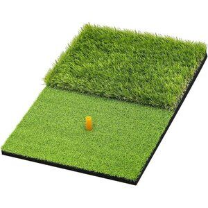 SAPLIZE Foldable Heavy-Duty Golf Hitting Mat, Practice Mat with 10mm EVA Rubber